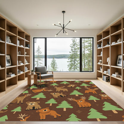 Woodland Creatures Forest Companions Rug