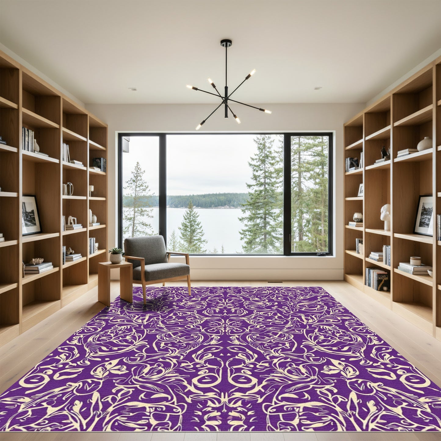 Ornate Ivory Floral Paisley Rug