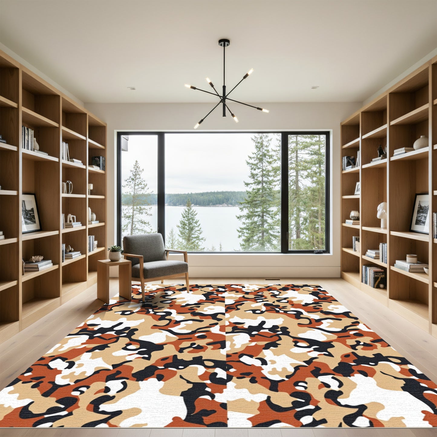 Desert Camouflage Abstract Blotches Rug