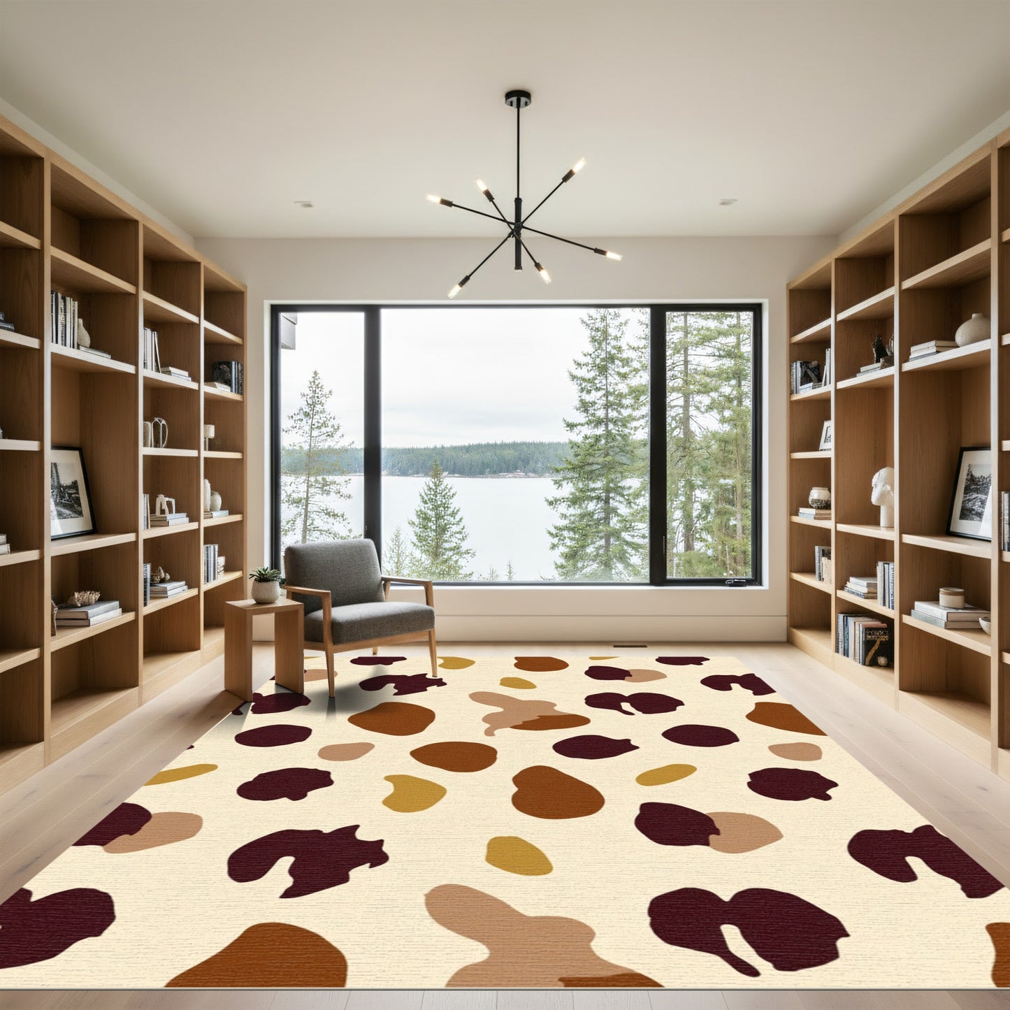 Earthy Toned Abstract Blotches Rug