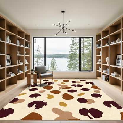 Earthy Toned Abstract Blotches Rug