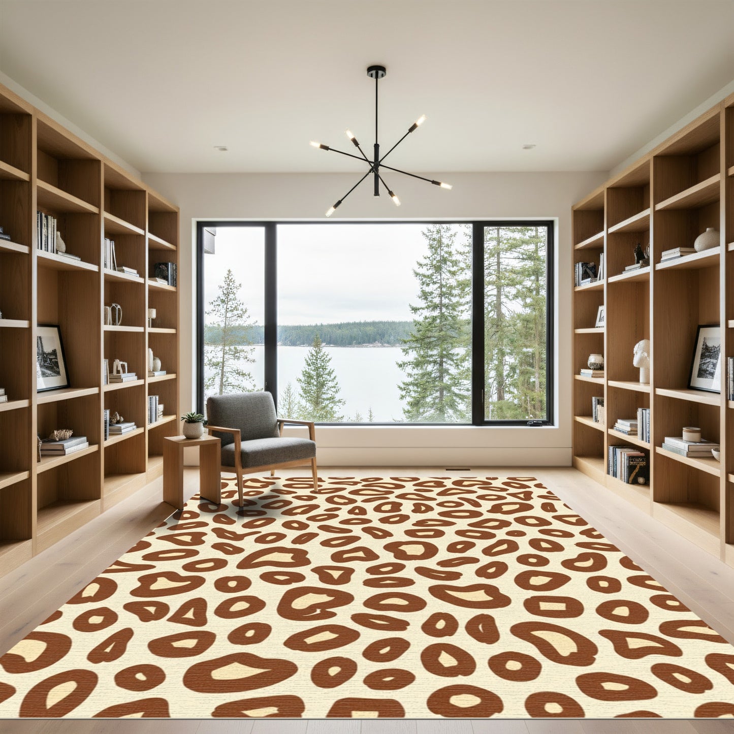 Classic Brown Cheetah Spots Rug