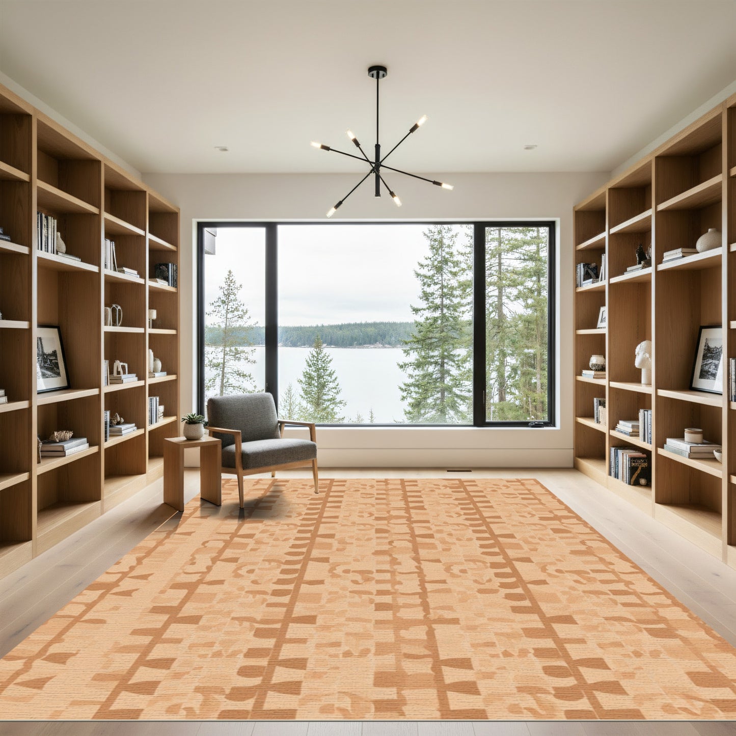 Earthy Tones Striped Abstract Blend Rug