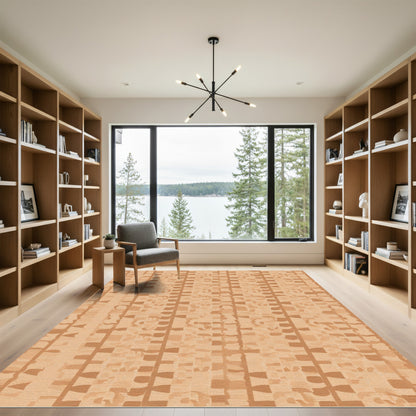 Earthy Tones Striped Abstract Blend Rug
