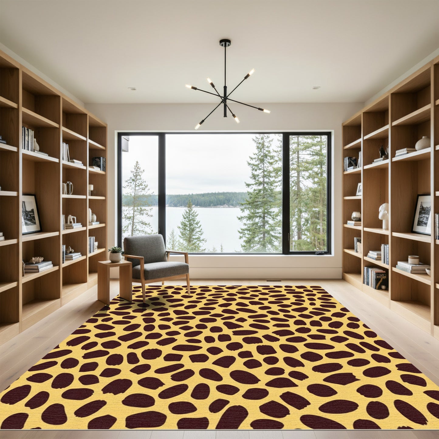 Golden Spots Animal Print Rug