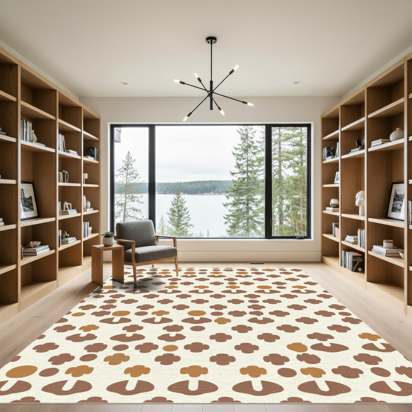 Whimsical Brown And Tan Figures Rug