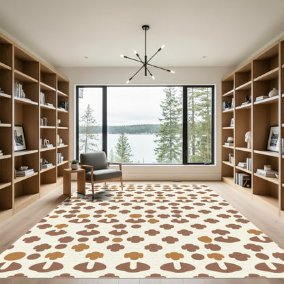 Whimsical Brown And Tan Figures Rug