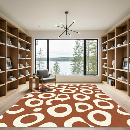 Terra Cotta Organic Circles Rug