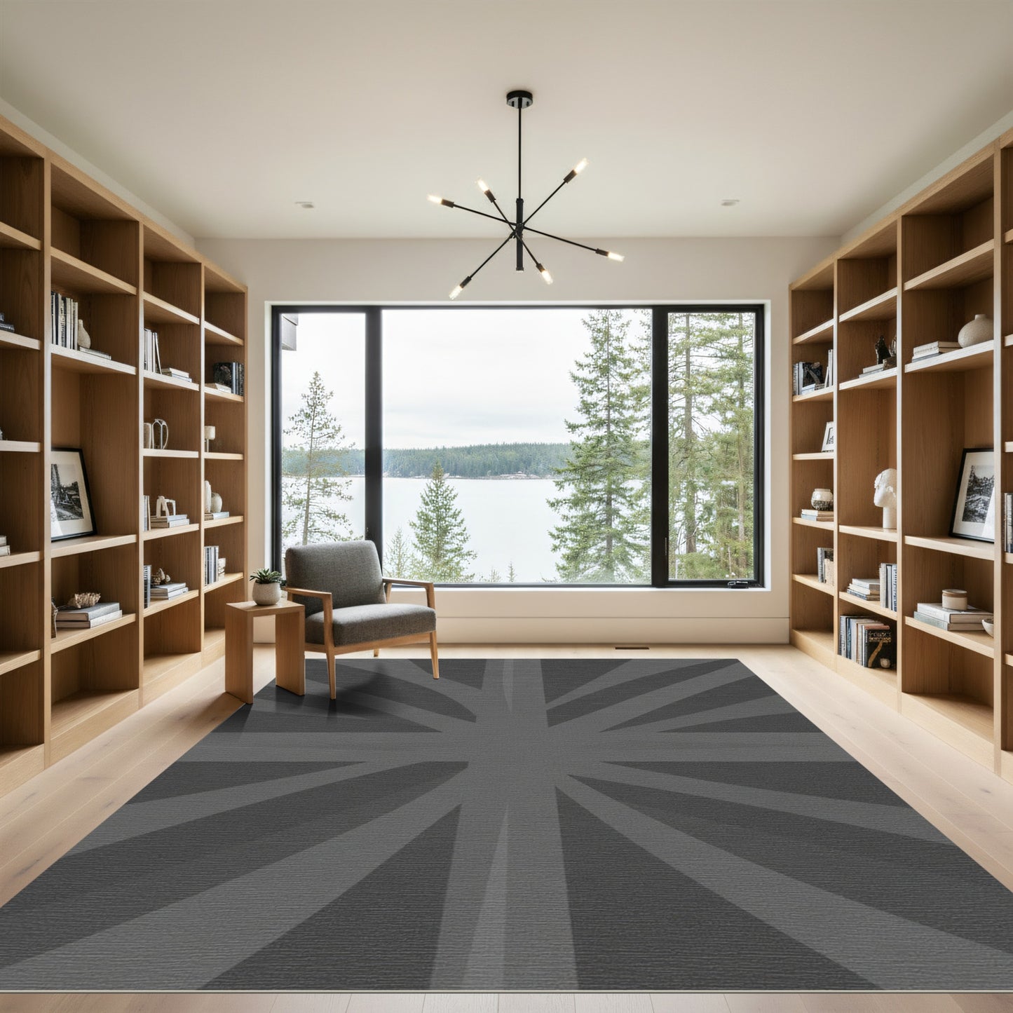 Monochromatic Rays Union Jack Rug
