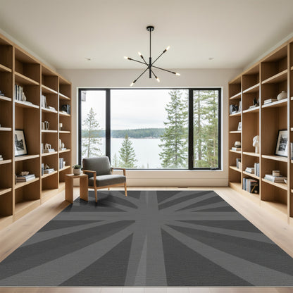 Monochromatic Rays Union Jack Rug