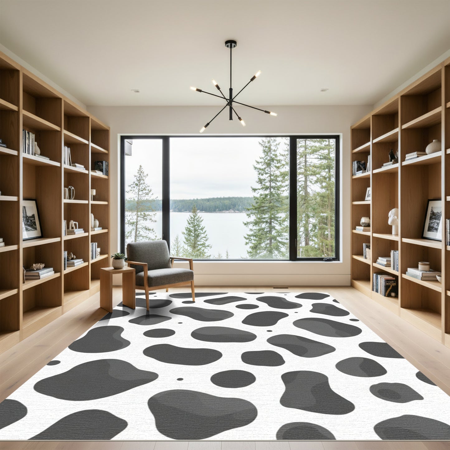 Abstract Gray Blob Scatter Rug