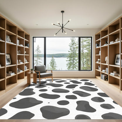 Abstract Gray Blob Scatter Rug