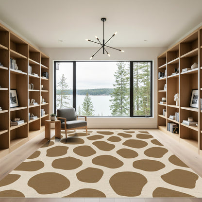 Tan Brown Giraffe Spots Rug