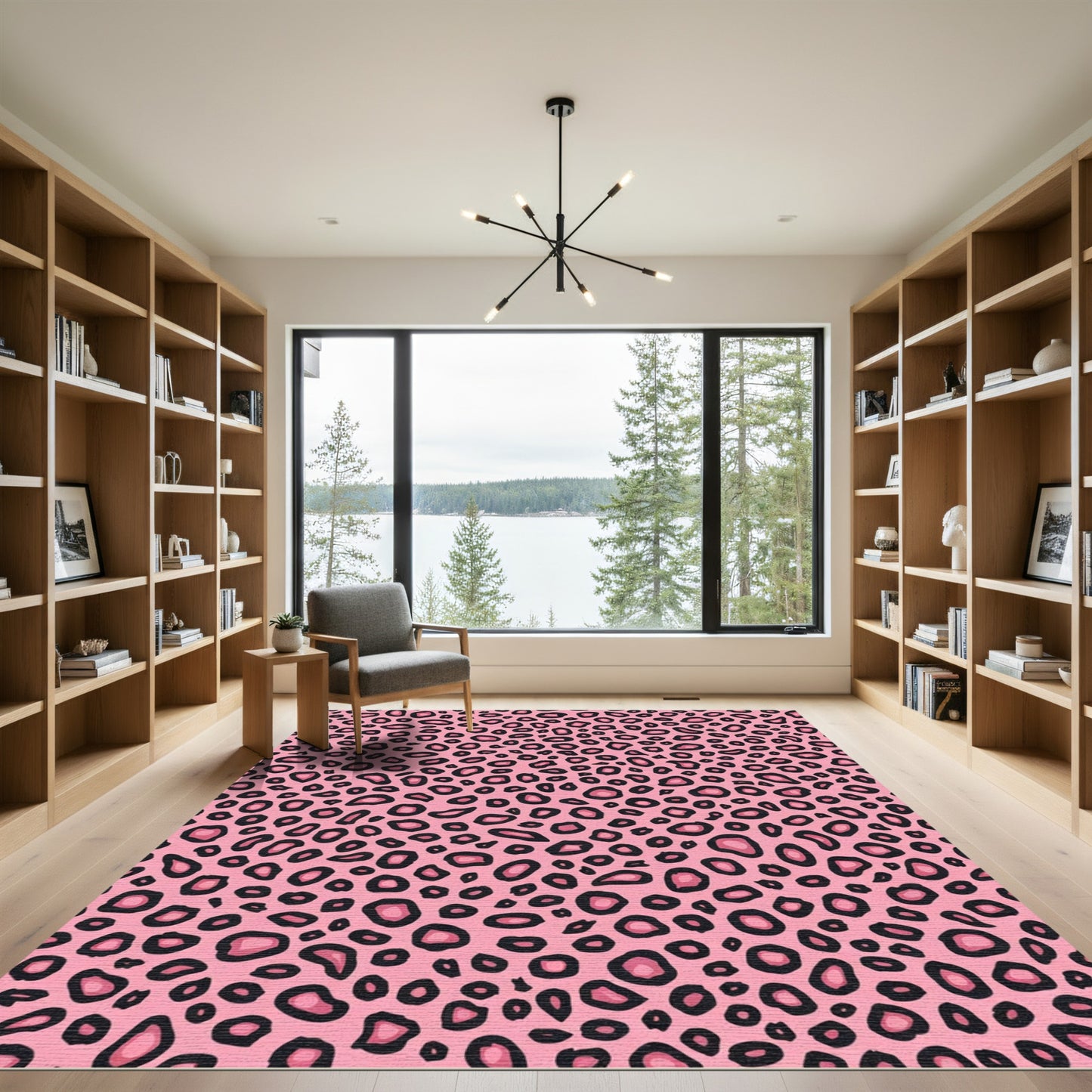Pink Leopard Spot Spotting Rug