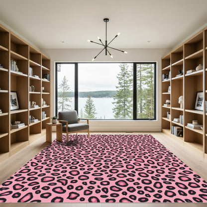Pink Leopard Spot Spotting Rug