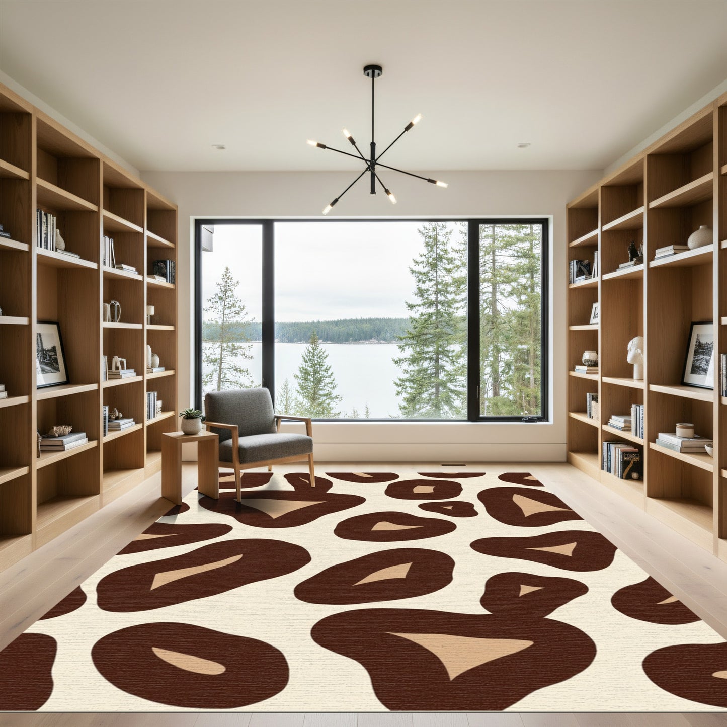 Neutral Animal Print Shapes Rug