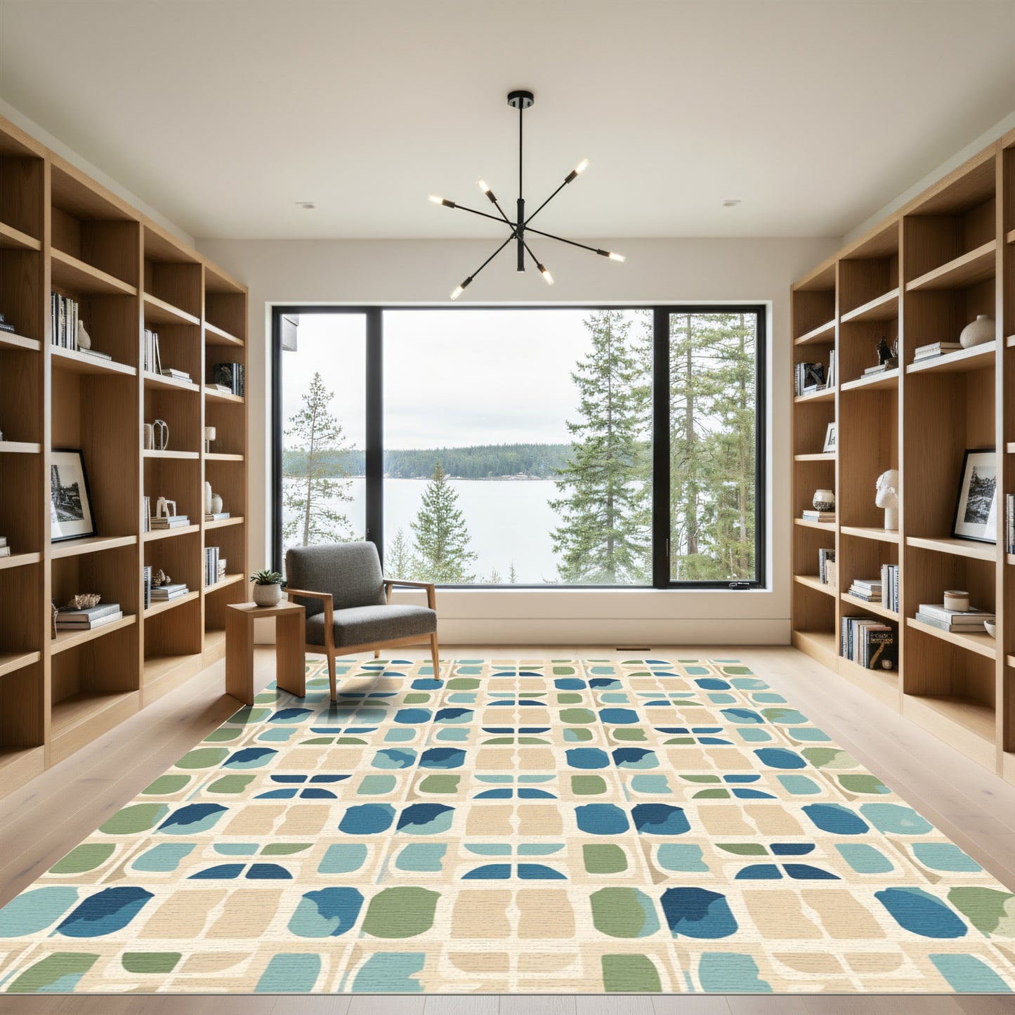 Mid Century Geometric Blend Rug