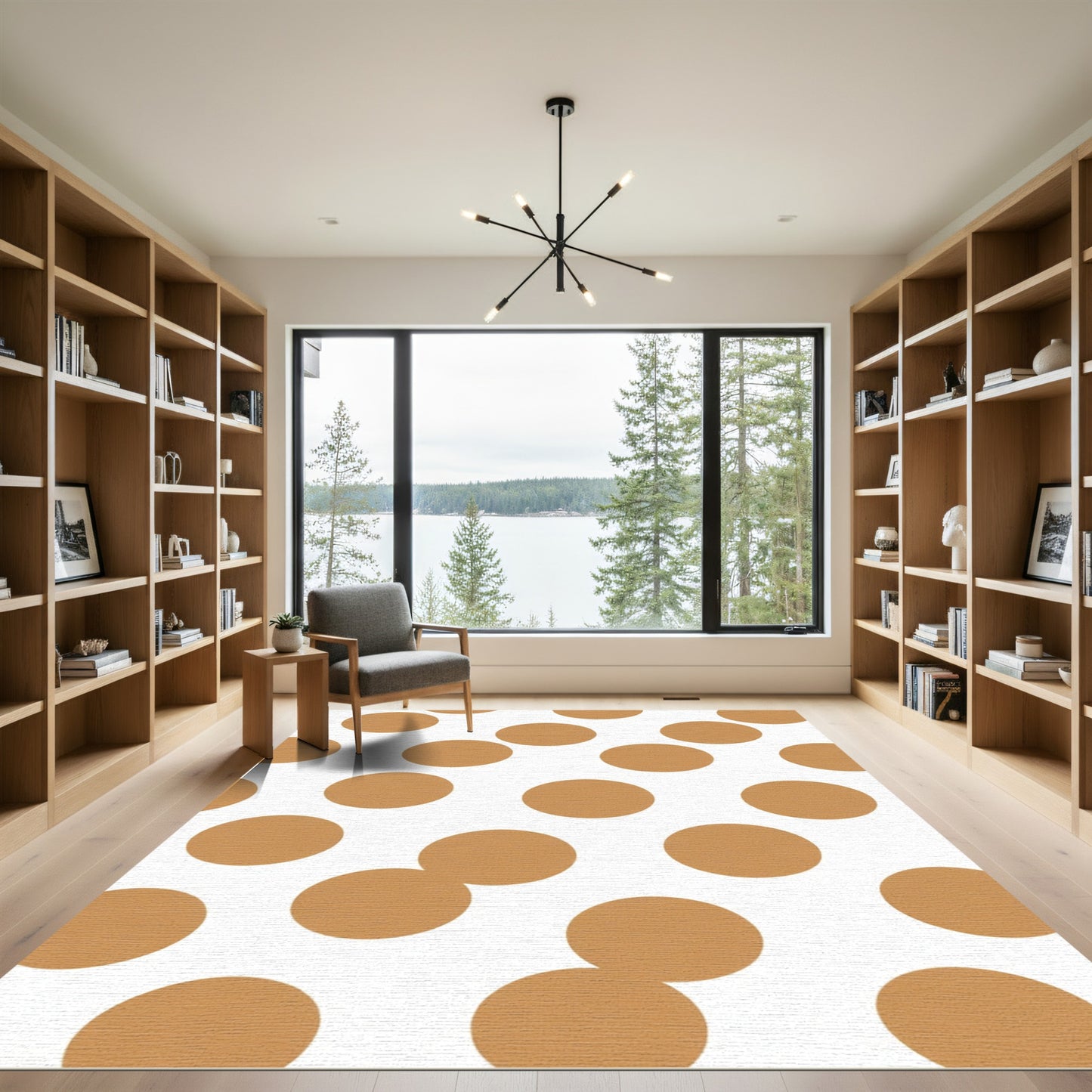 Warm Tan Polka Dot Radiance Rug