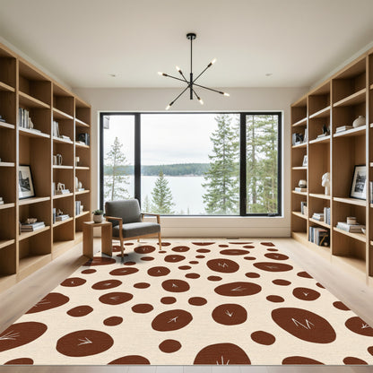 Woodland Circles And V Shapes Rug