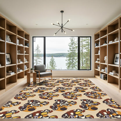 Earthy Abstract Tonal Blend Rug