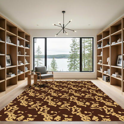 Terra Cotta Abstract Organic Repeat Rug