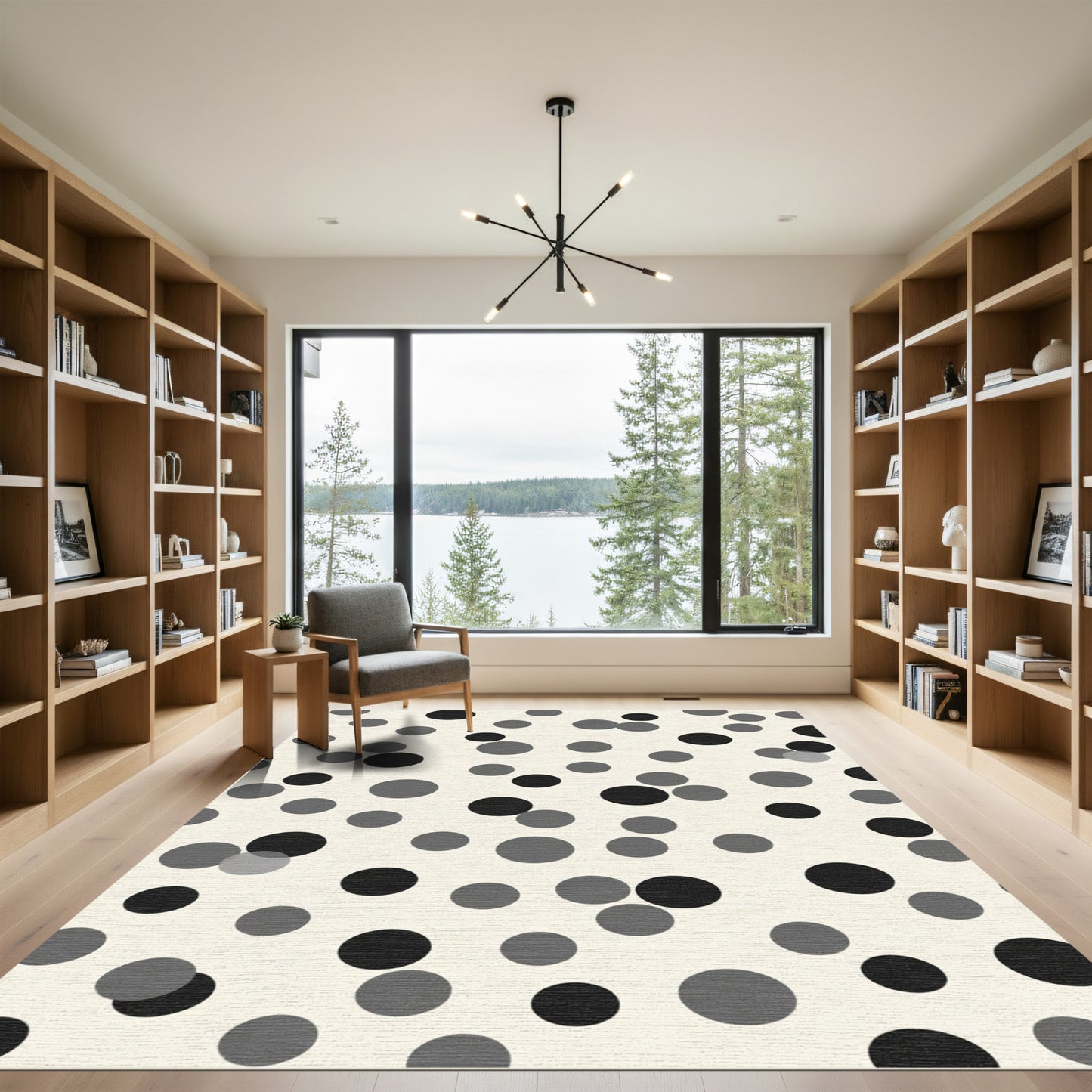 Monochromatic Scatter Dot Confetti Rug