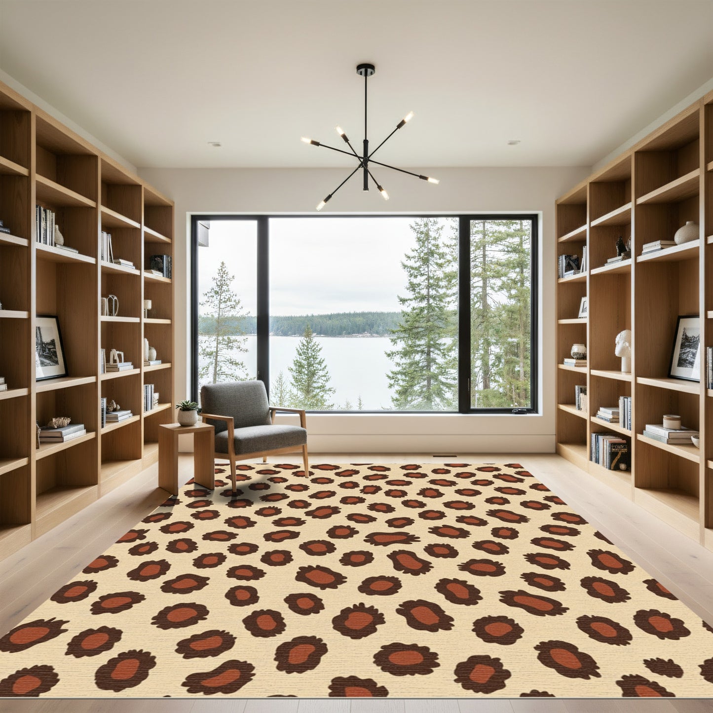 Brown Leopard Spot Scatter Rug