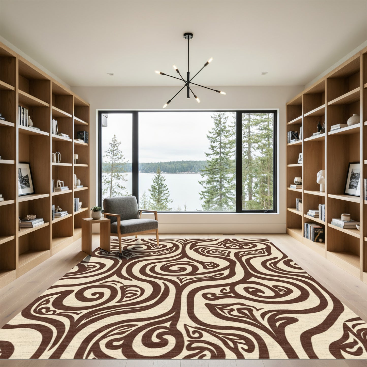 Chocolate Swirl Organic Vine Rug