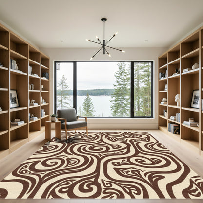 Chocolate Swirl Organic Vine Rug