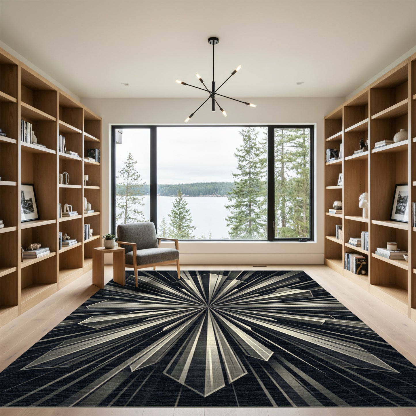 Monochromatic Fanburst Geometric Burst Rug