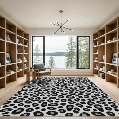 Monochromatic Leopard Spot Cluster Rug