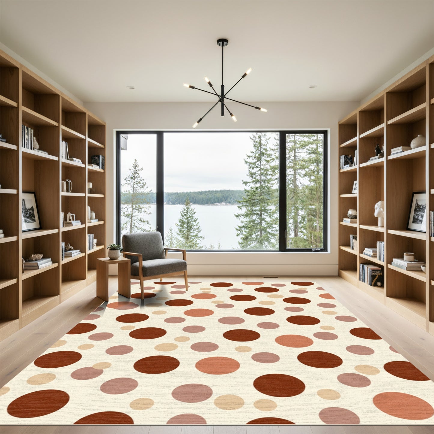 Earth Tones Scattered Dot Rug