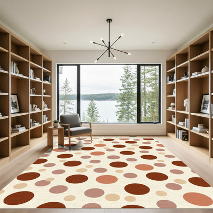 Earth Tones Scattered Dot Rug