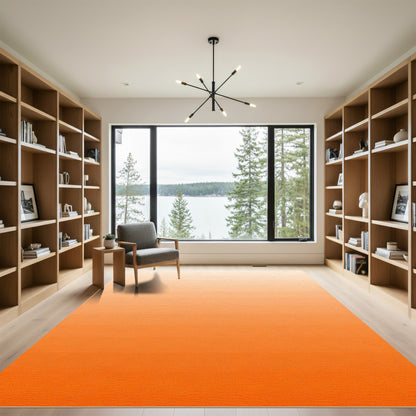 Abstract Warm Ombre Stripe Rug