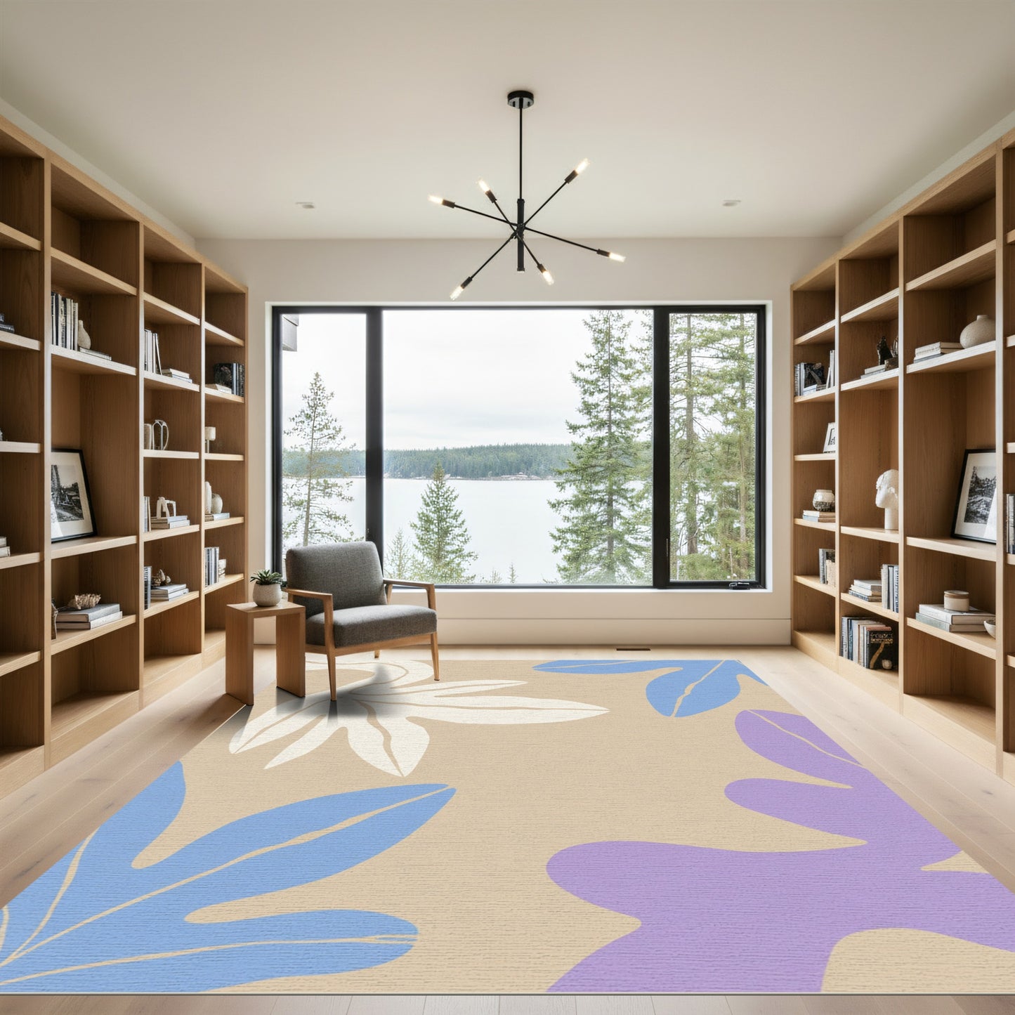 Matisse Inspired Leafy Floral Medley Rug
