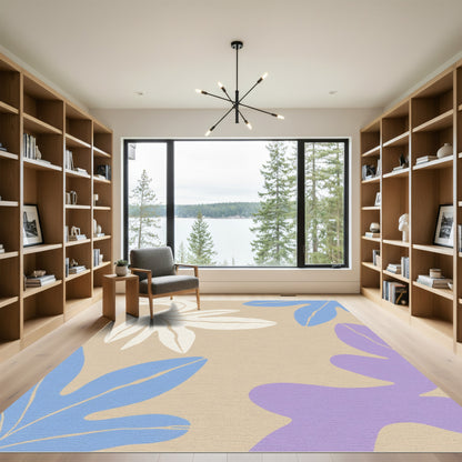 Matisse Inspired Leafy Floral Medley Rug