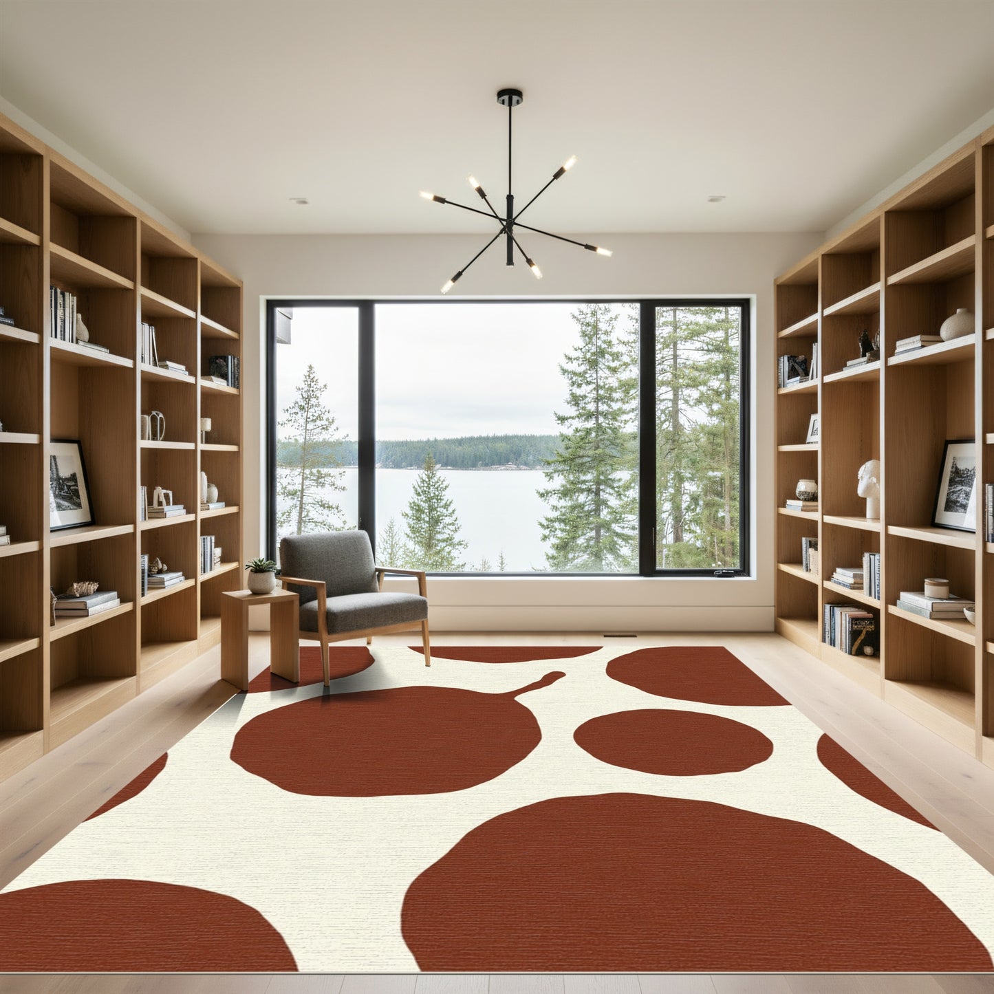 Neutral Spots Blob Rug