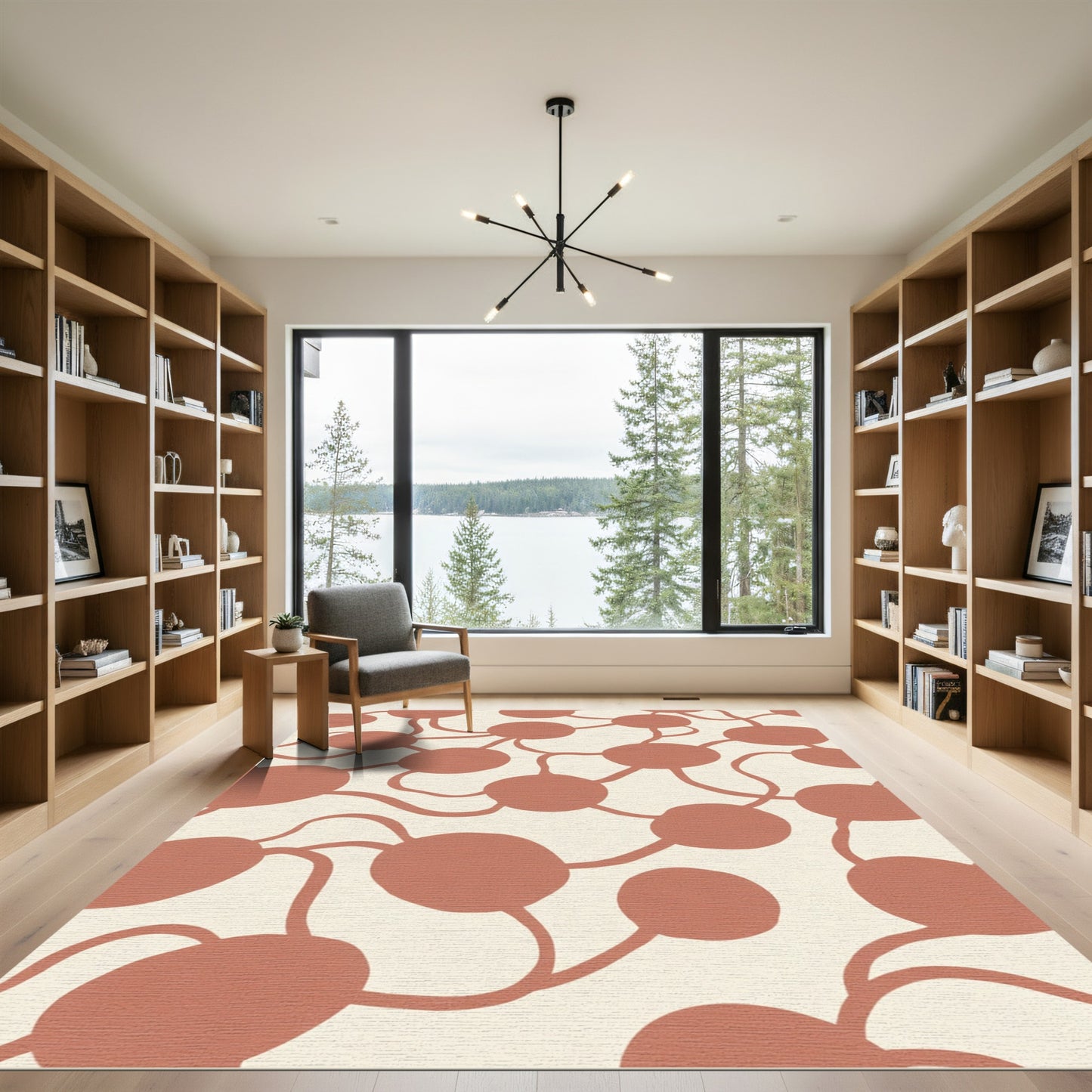 Terracotta Organic Dot Cluster Rug