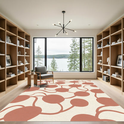 Terracotta Organic Dot Cluster Rug
