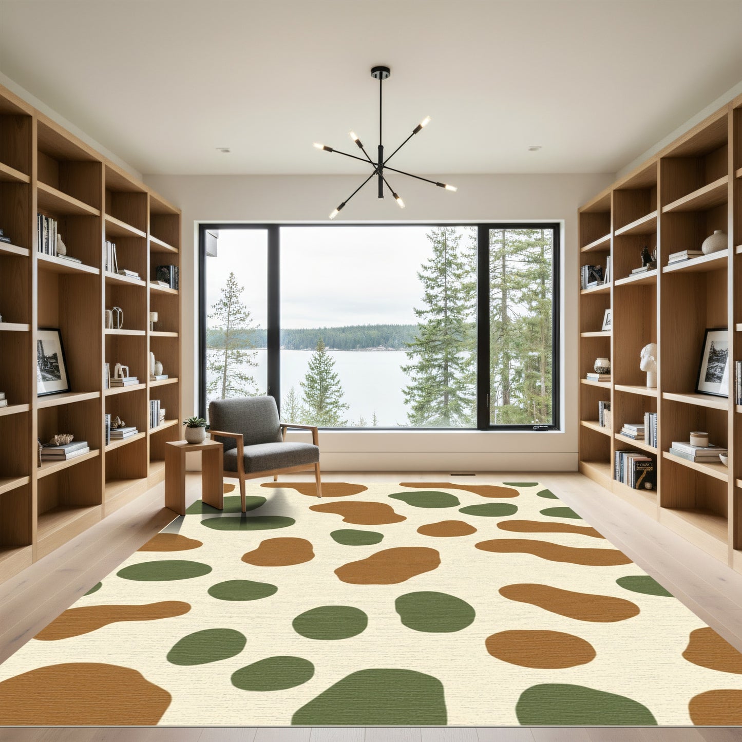 Camouflage Blob Cream Ground Rug