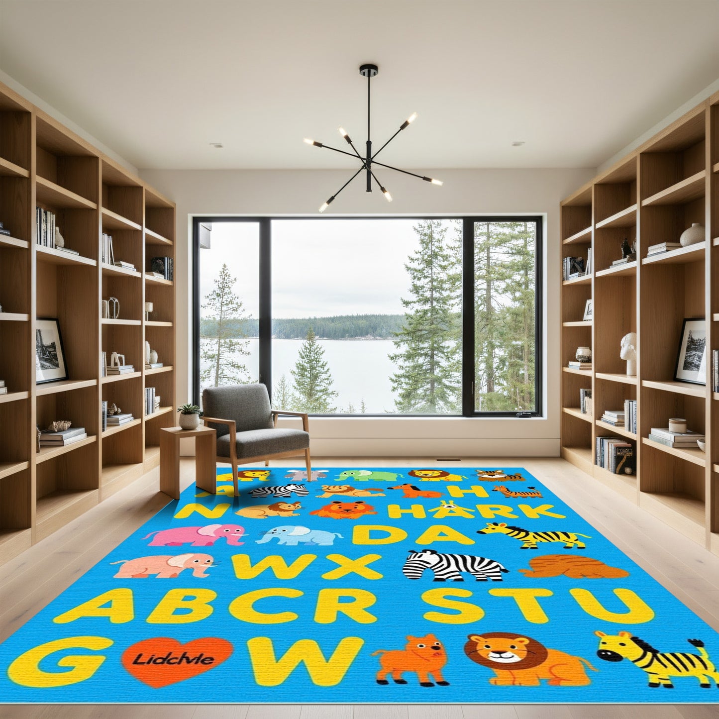 Cute Animal Alphabet Collection Rug