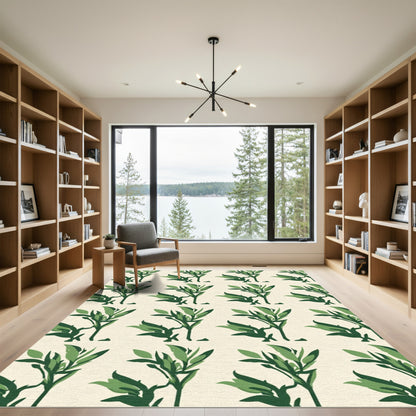 Green Leafy Branches Repeatrug Rug