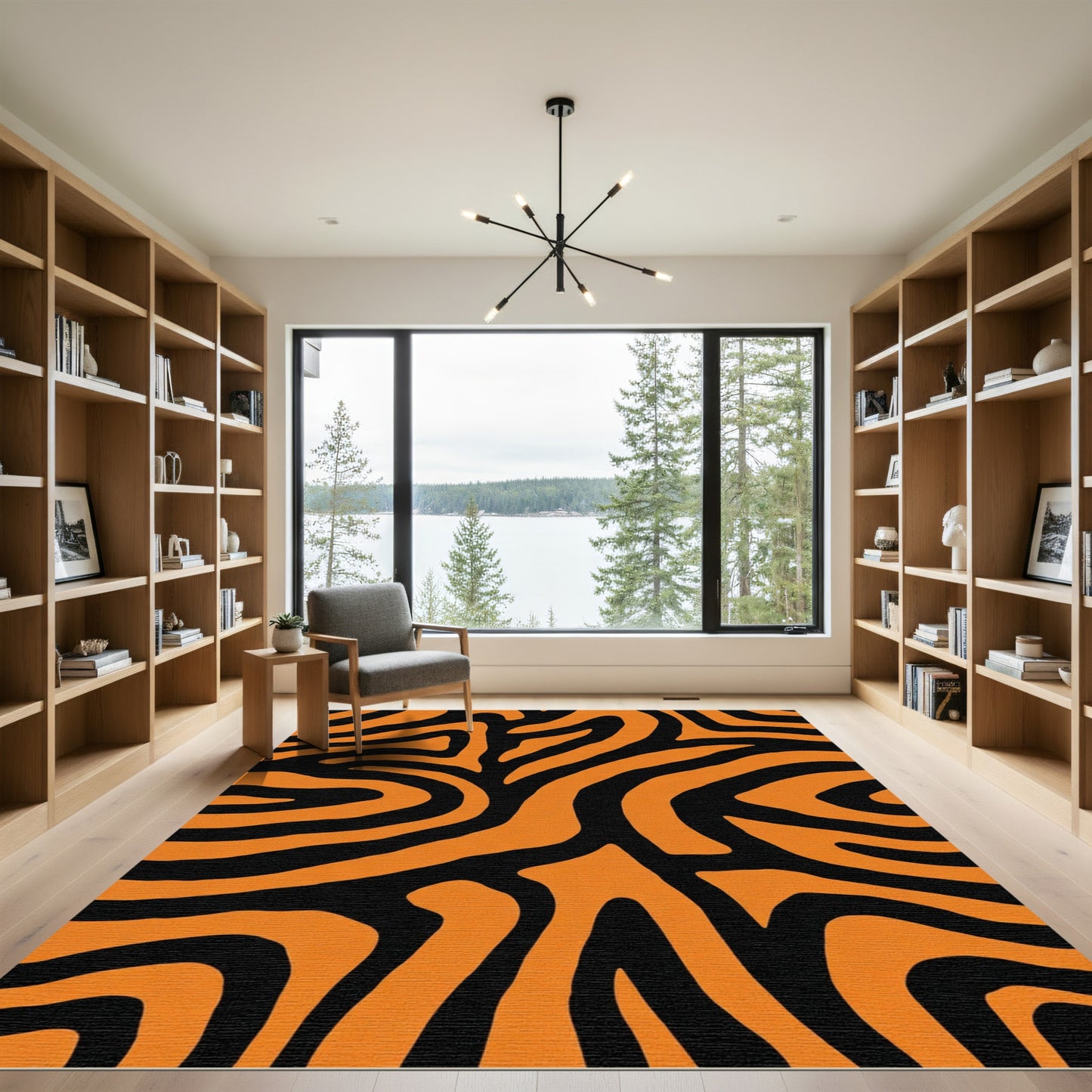 Bold Tiger Stripe Abstract Rug
