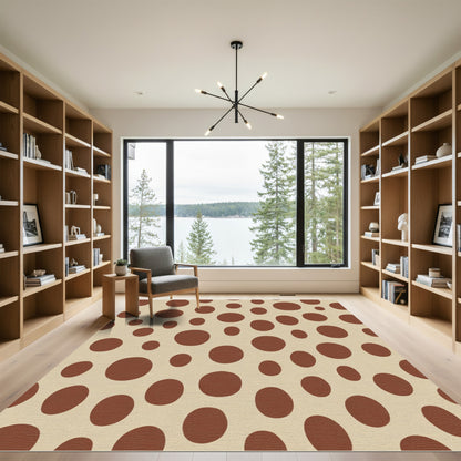 Brown Polka Dot Backdrop Rug