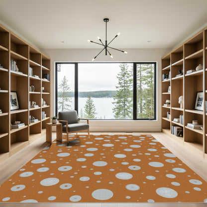 Terracotta White Speckled Orbit Rug