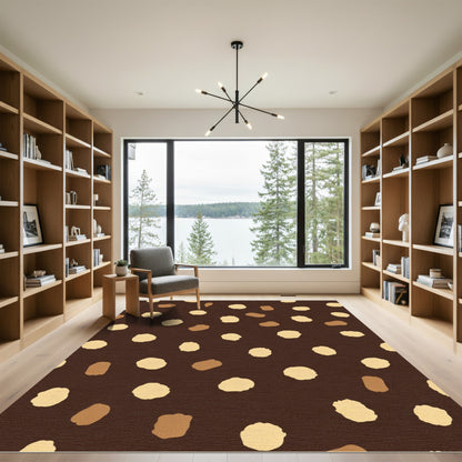 Random Light Dots Cream Aura Rug
