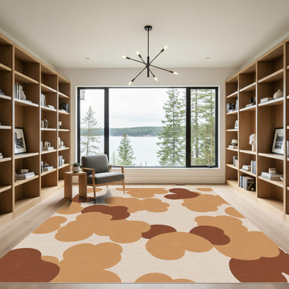 Brown Cloud Organic Arrangement Rug