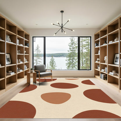 Terracotta Organic Spot Composition Rug