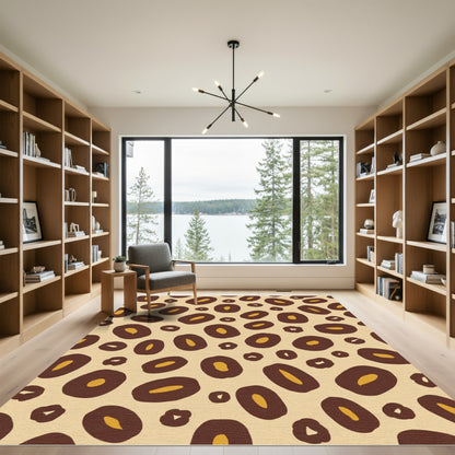 Chic Brown Tawny Spots Rug