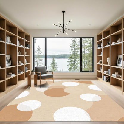 Earthy Tone Overlapping Circles Rug